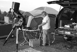 Gene Kahn, well-known TAC-SAC observer and imager, with his 12" LX200